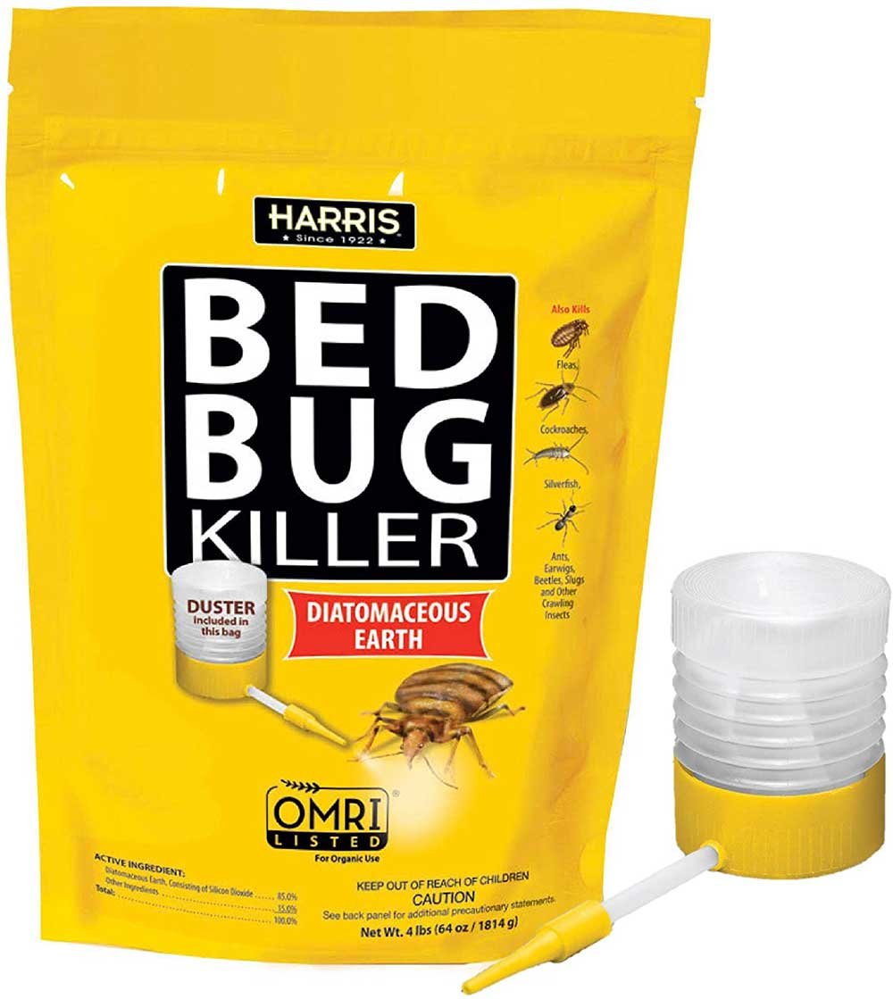 Harris Bed Bug Killer, Diatomaceous Earth- Best Bed Bug Powder