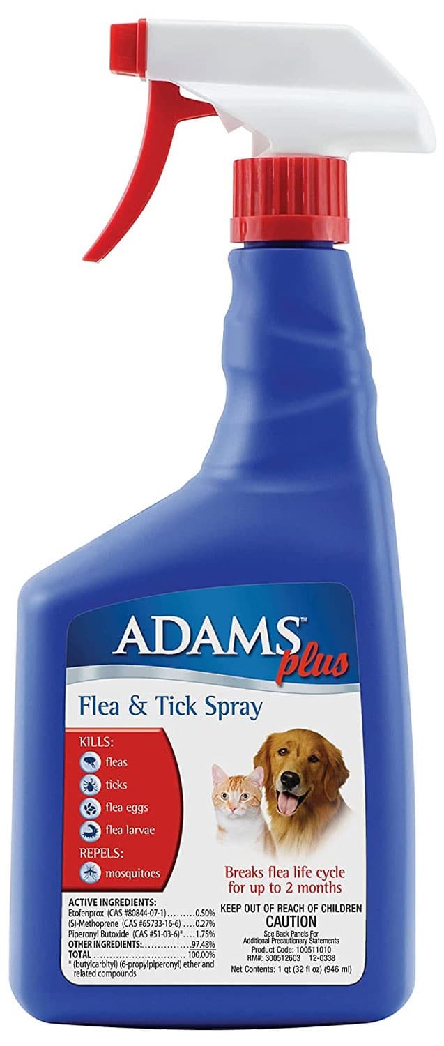 Adams Plus Tick and Flea Spray for Cats and Dogs- Best Flea Spray for Dogs