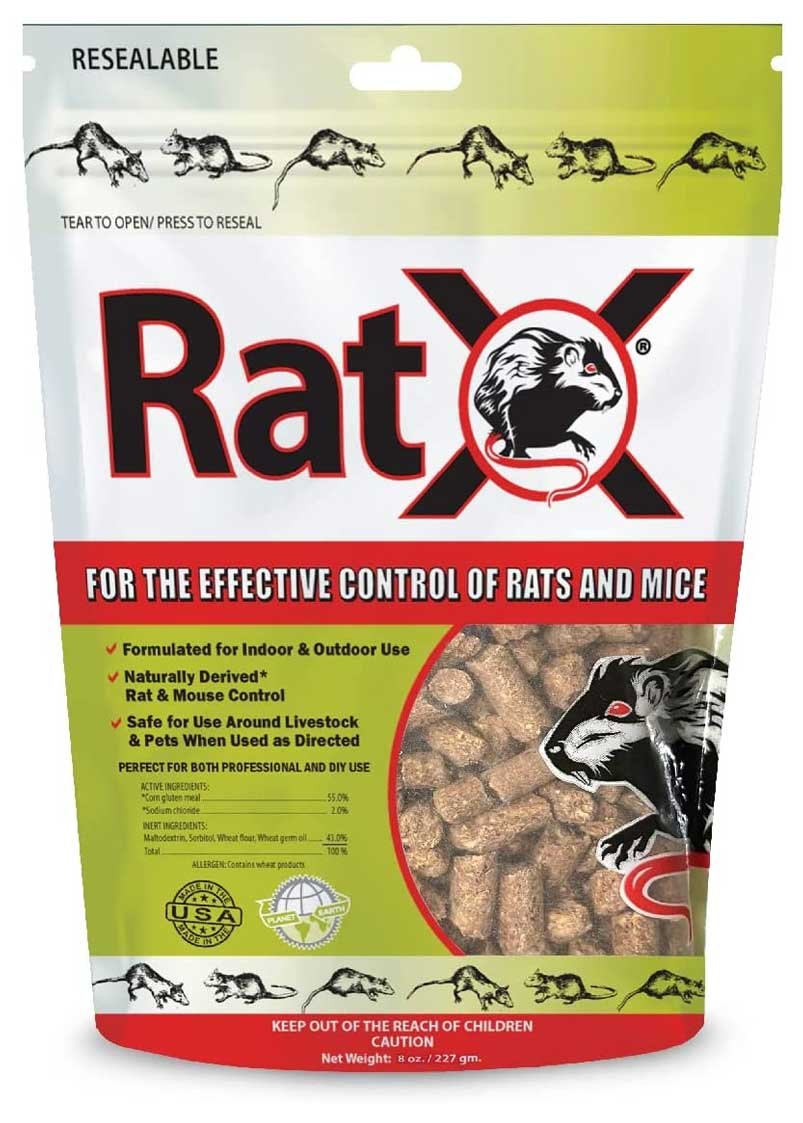 EcoClear Products 620100-6D RatX All-Natural Non-Toxic Humane Rat and Mouse Rodenticide Pellets