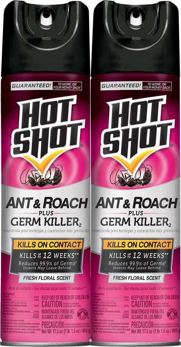 Hot Shot Ant & Roach Spray Plus Germ Killer