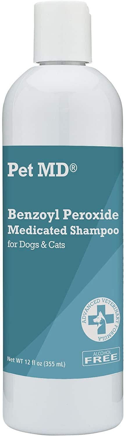 Pet MD Benzoyl Peroxide Medicated Shampoo for Dogs and Cats